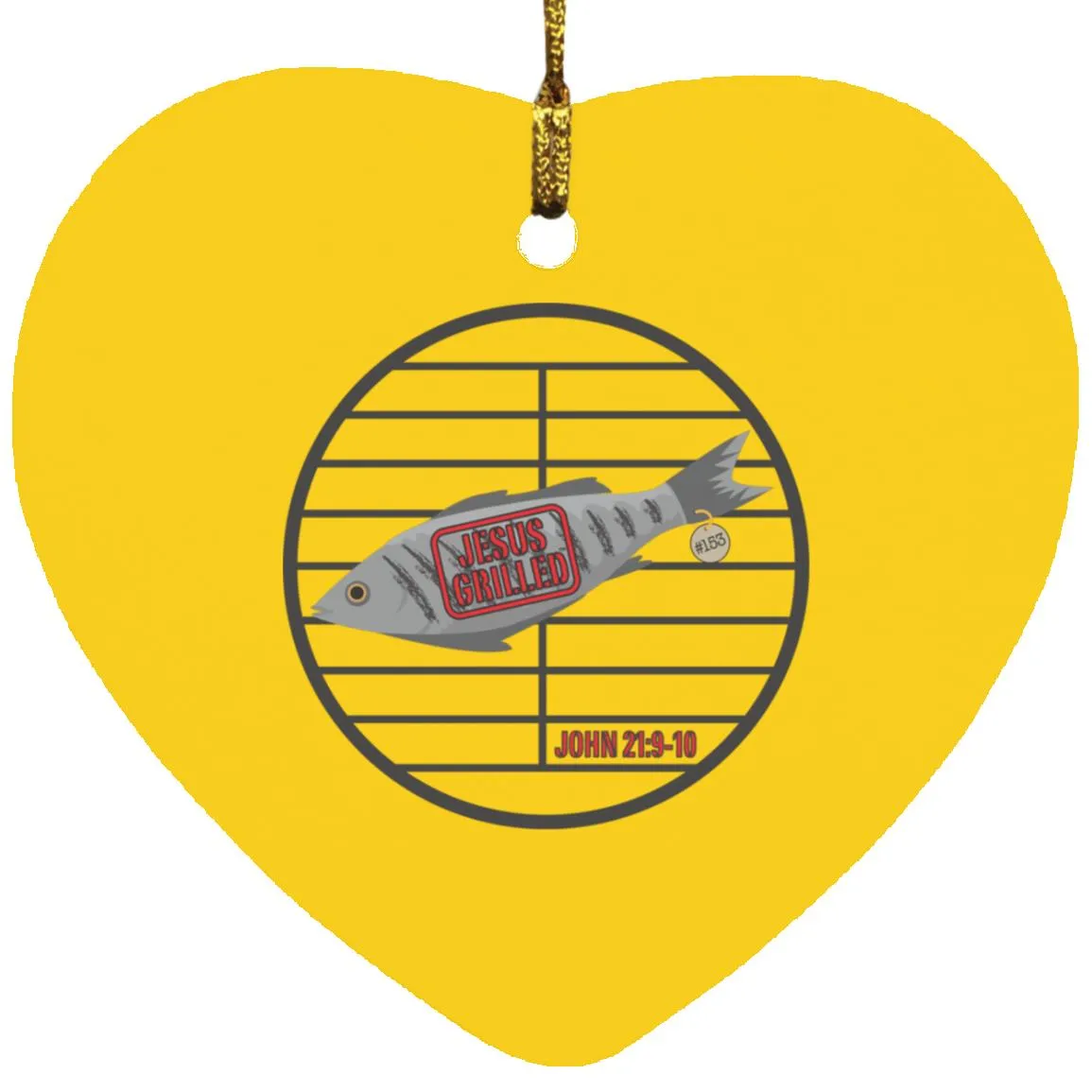 153 Fish - Heart Ornament