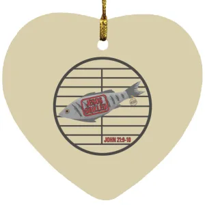 153 Fish - Heart Ornament