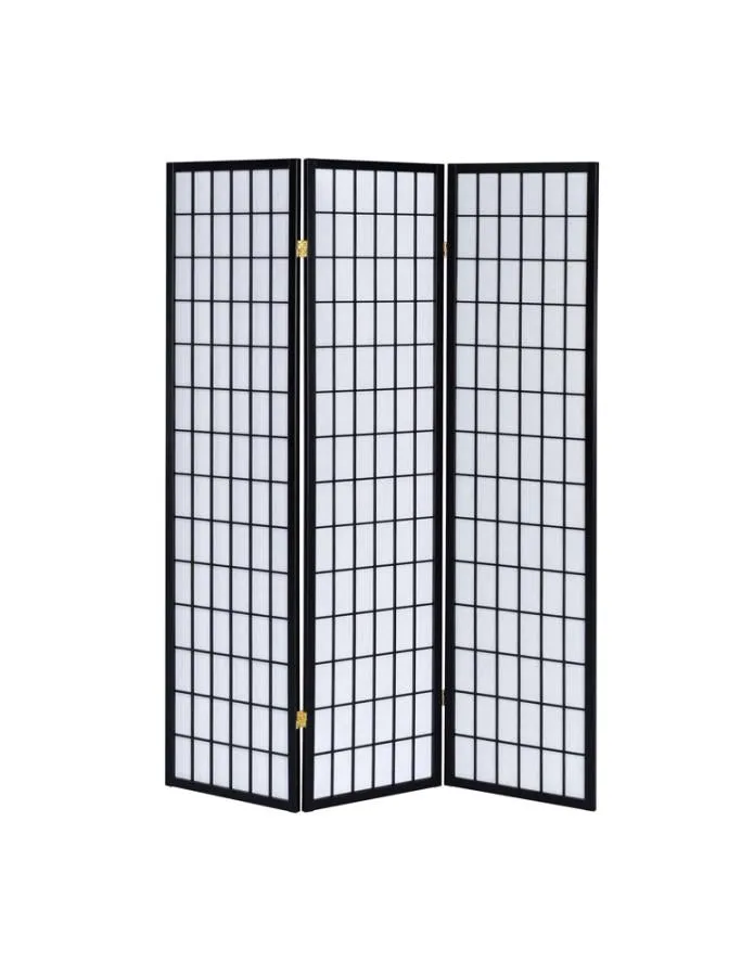 3-panel Folding Screen Black and White