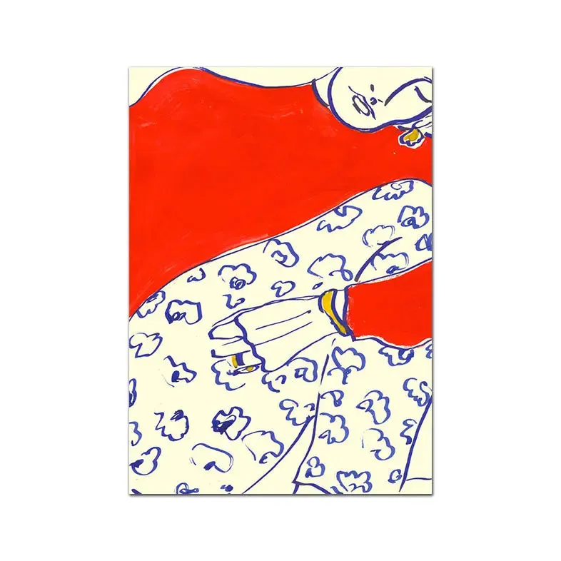 Abstract Lines Figure Canvas Printings Home Decor poster