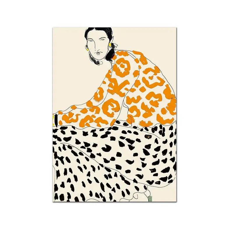 Abstract Lines Figure Canvas Printings Home Decor poster