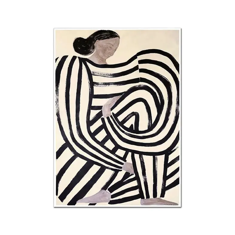 Abstract Lines Figure Canvas Printings Home Decor poster