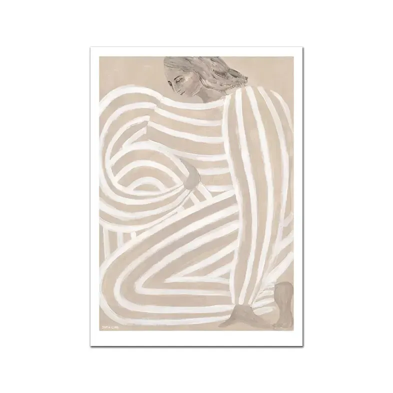 Abstract Lines Figure Canvas Printings Home Decor poster