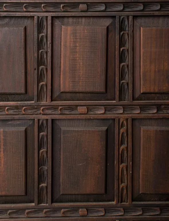 Anglo Indian Wooden Lattice Three Panel Screen