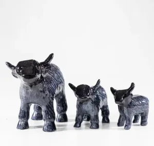 Black Brushed Highland Cow - Large