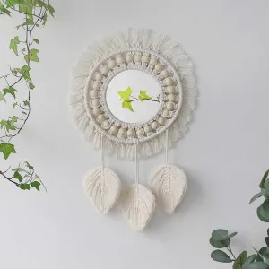 Boho Home Decor Hilo Macrame -ديكور منزلي بوهو مرآه