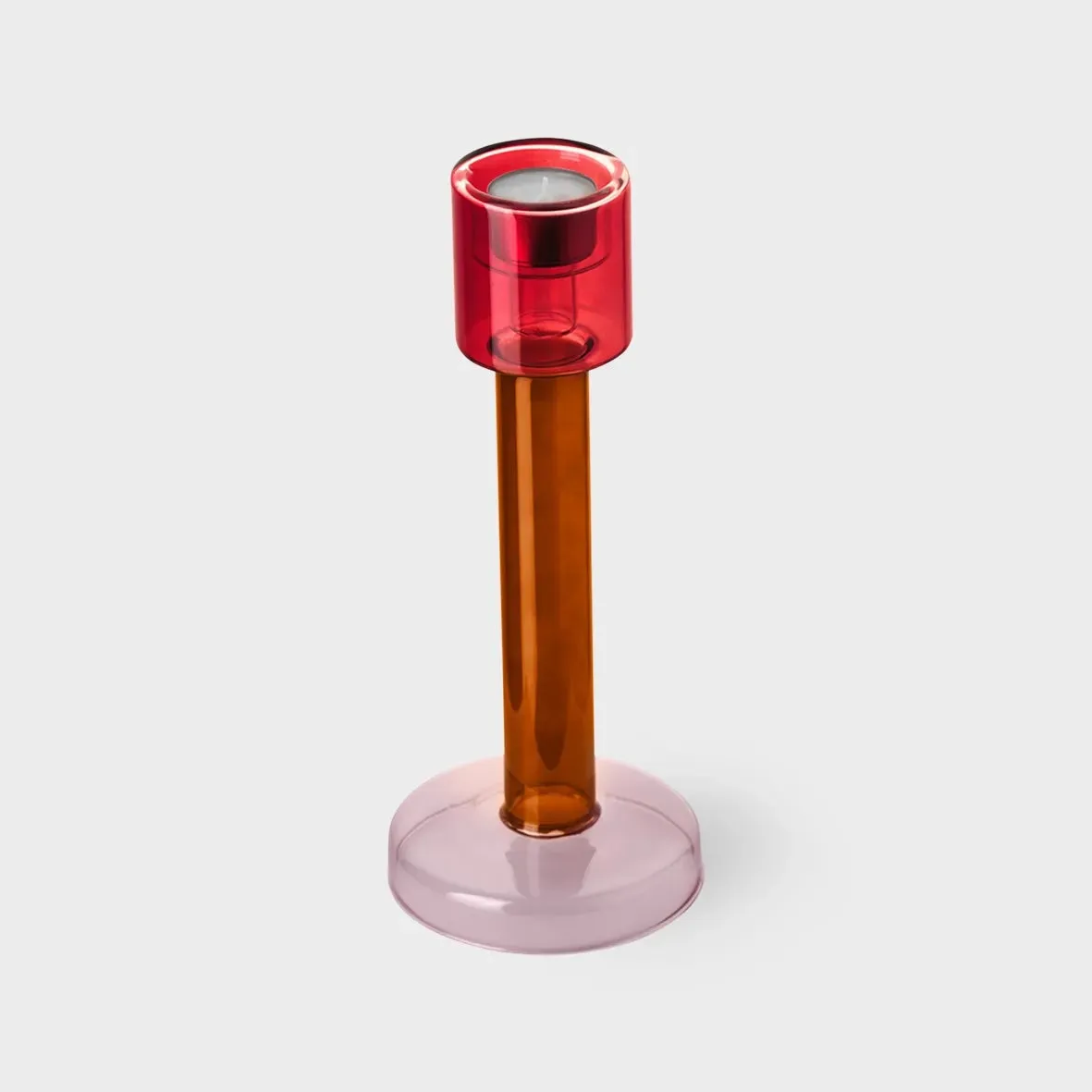 Bole Candle Holder Large (Red/Pink)