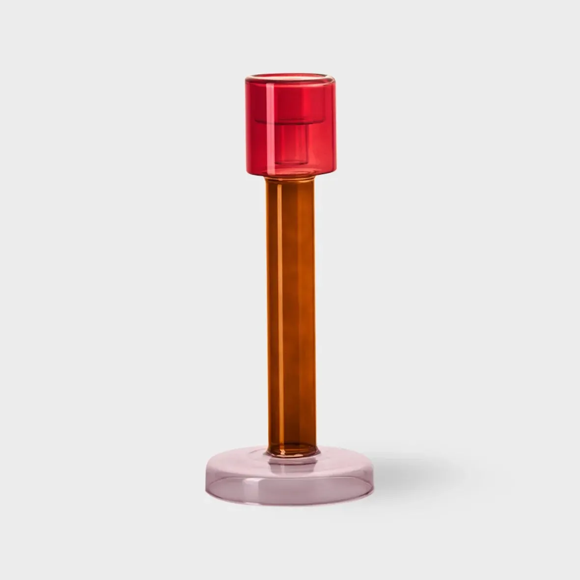 Bole Candle Holder Large (Red/Pink)