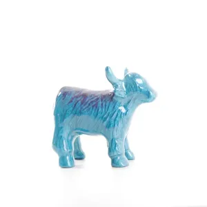Brushed Aqua Highland Cow - Large