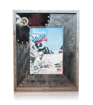 Cowhide Frame 5x7 Texas Gold-silver