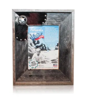 Cowhide Frame Fancy Sheriff Star 5x7