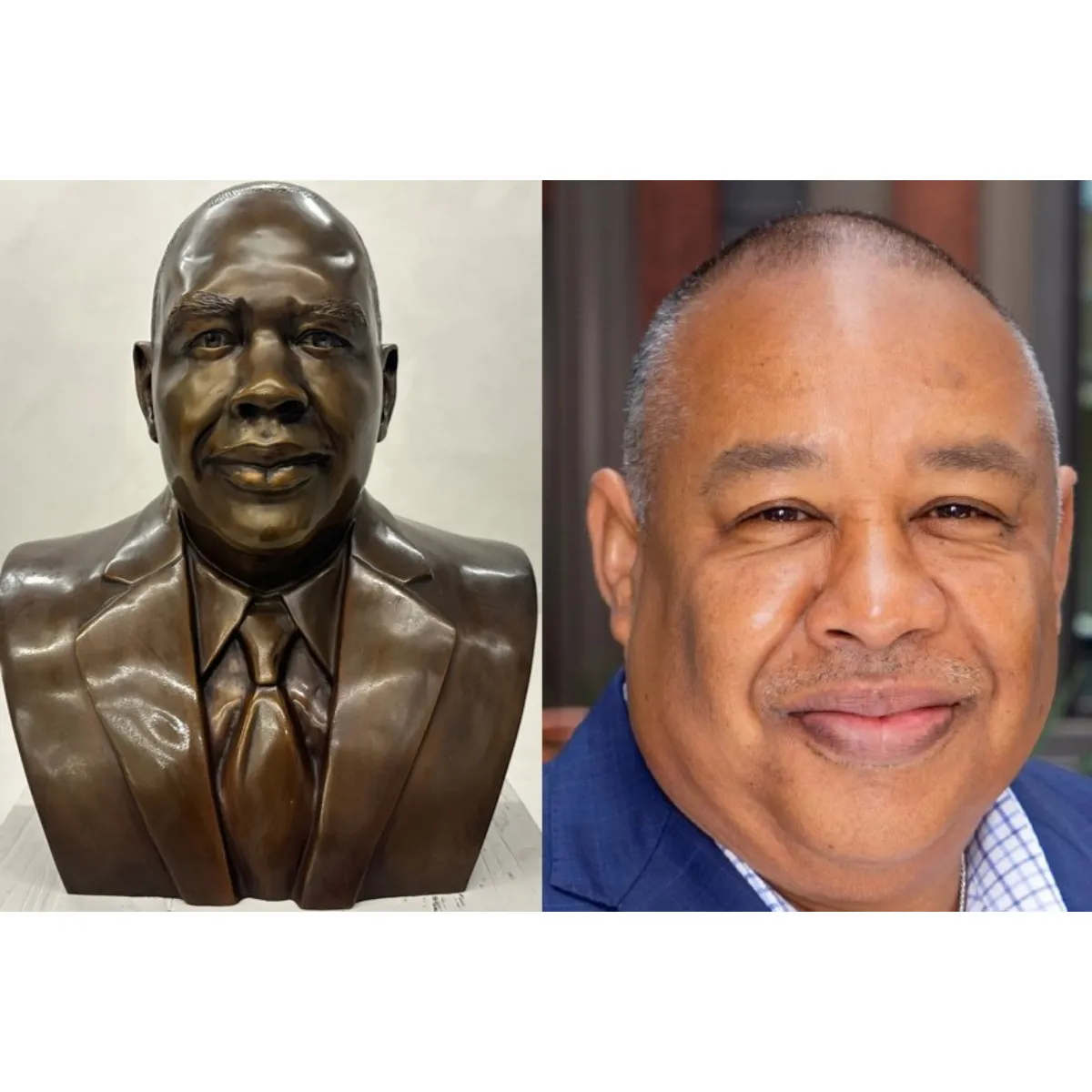 Custom Bronze Portrait Bust, Marshall