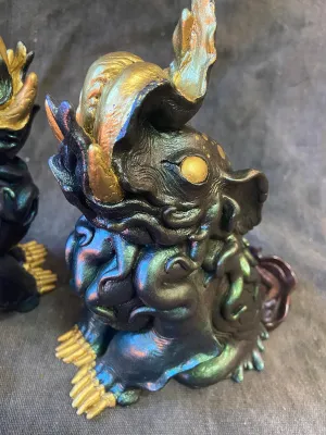 DEEP DISCOUNT- FLAMBOYANT CUTTLEFISH BAKU CAST FIGURE- COLOR SHIFT/GOLD LEAF