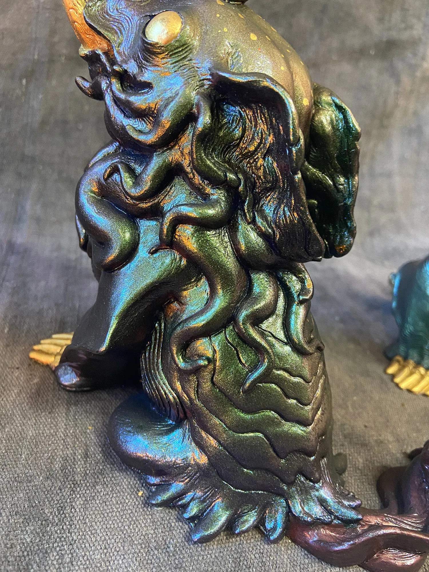 DEEP DISCOUNT- FLAMBOYANT CUTTLEFISH BAKU CAST FIGURE- COLOR SHIFT/GOLD LEAF