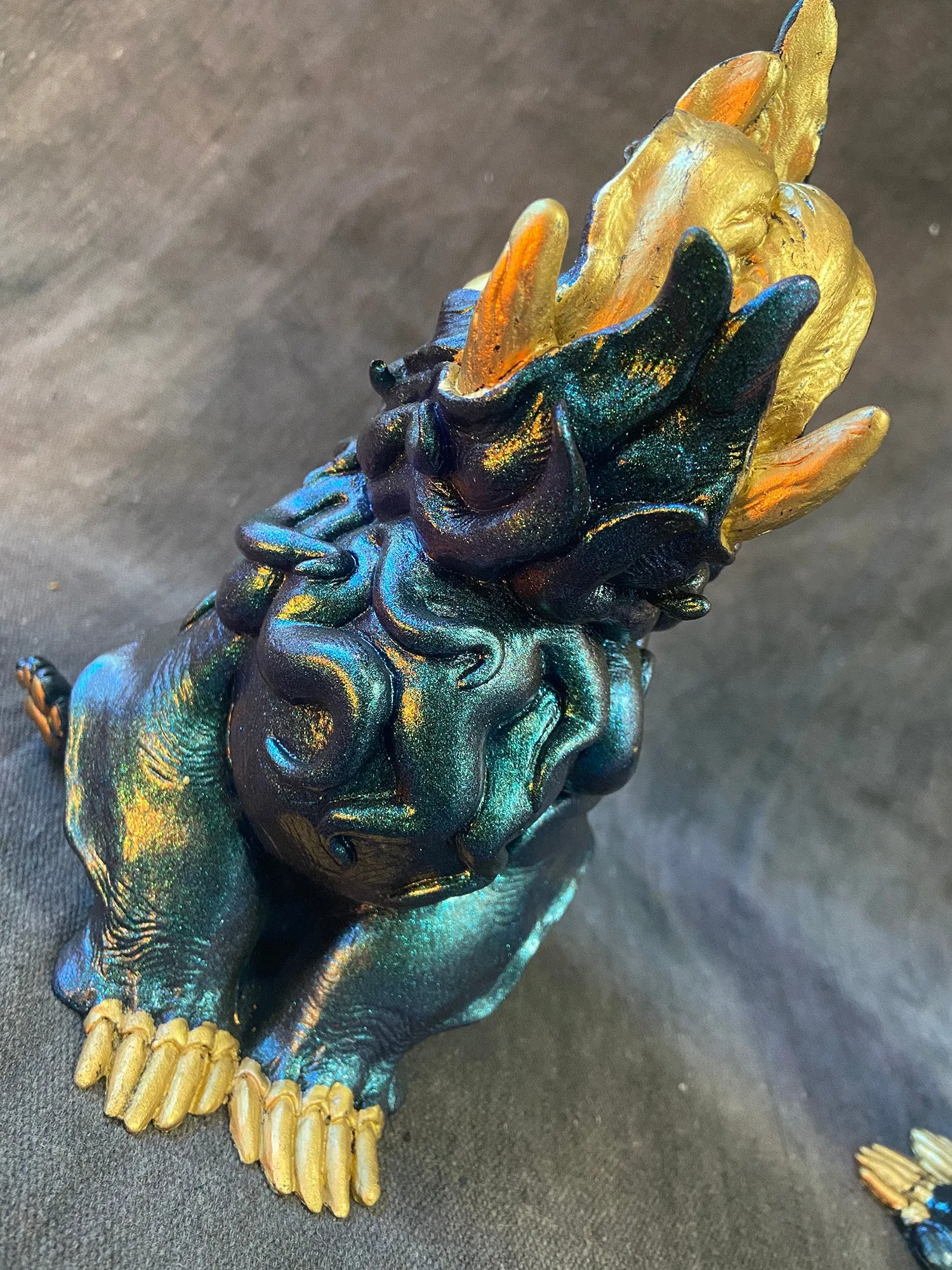 DEEP DISCOUNT- FLAMBOYANT CUTTLEFISH BAKU CAST FIGURE- COLOR SHIFT/GOLD LEAF
