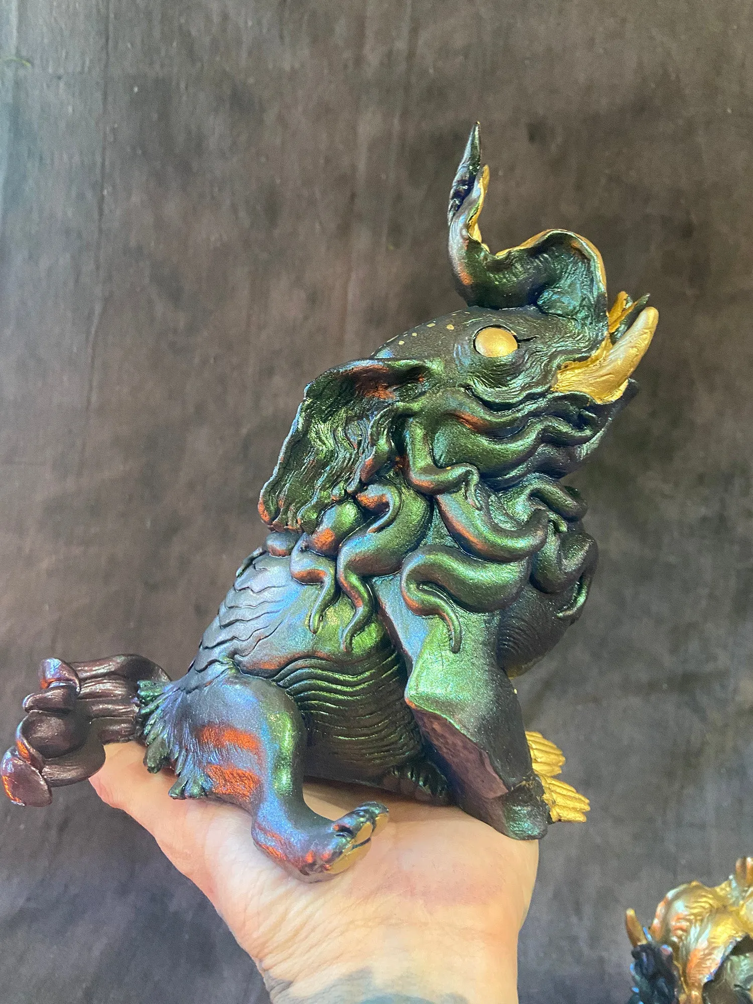 DEEP DISCOUNT- FLAMBOYANT CUTTLEFISH BAKU CAST FIGURE- COLOR SHIFT/GOLD LEAF