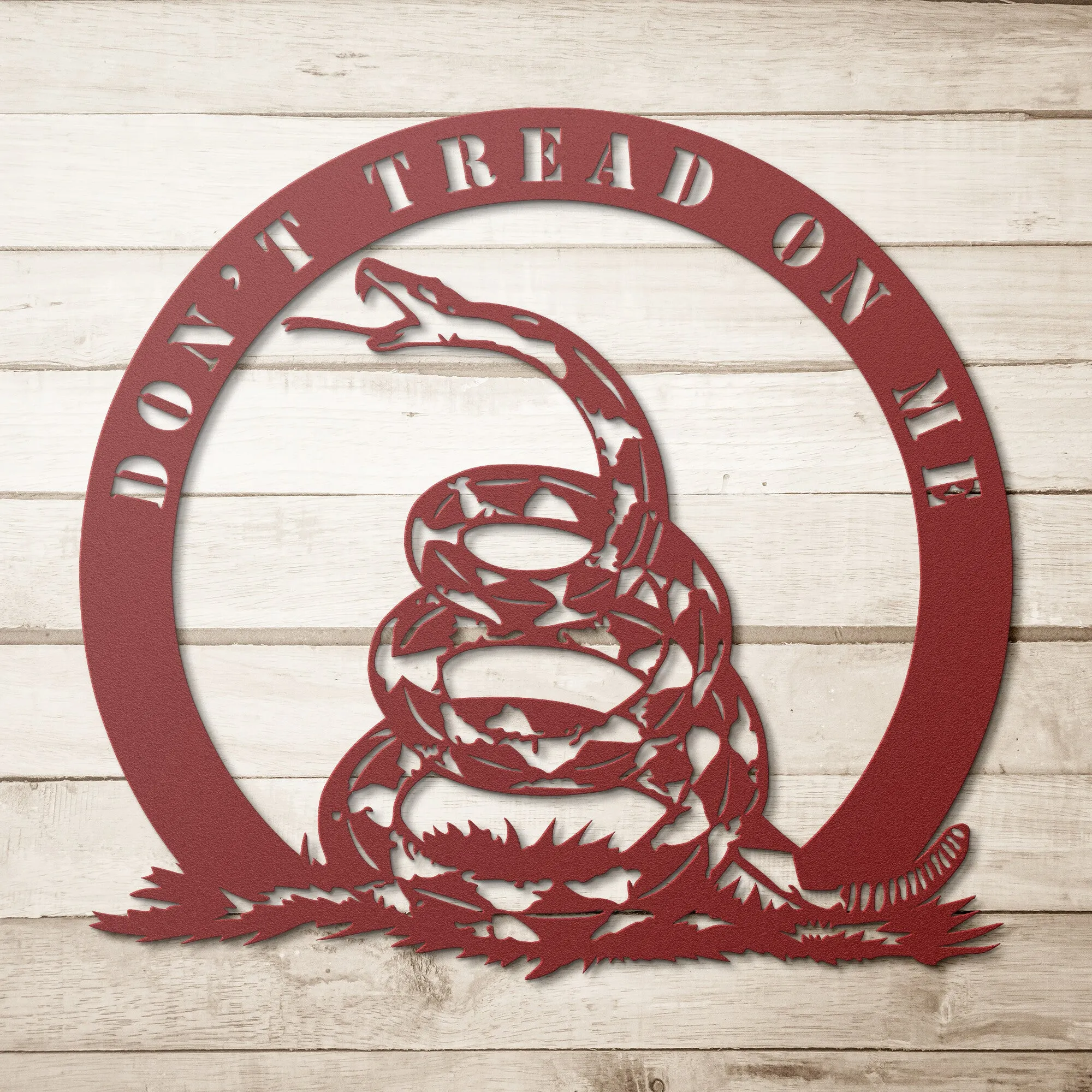 Don't Tread on Me Die-cut Metal Sign