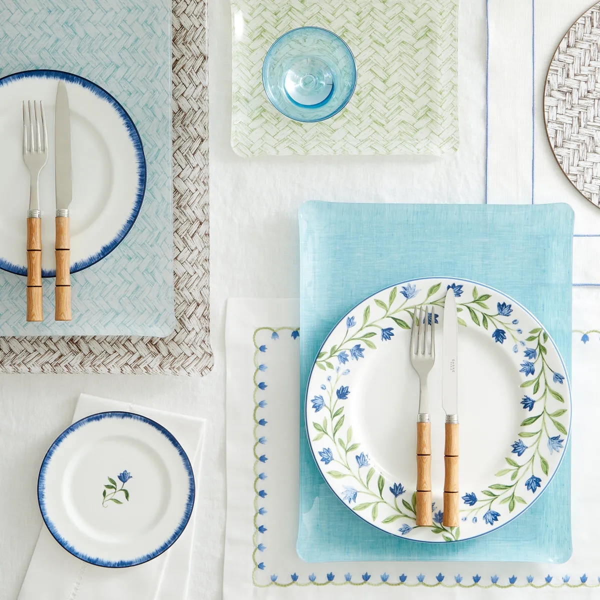 Fabric Tray Medium Aquamarine