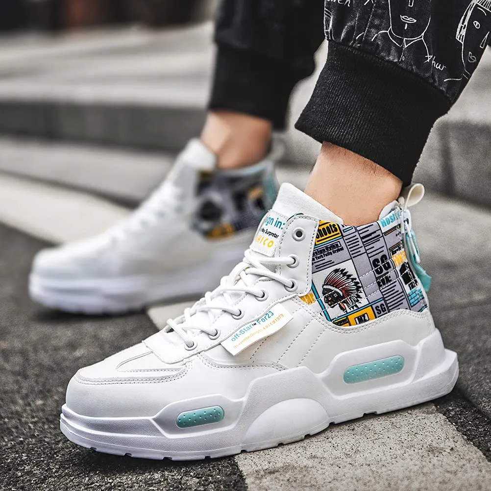FUSHITON Baskets Mode pour Hommes Chaussures Montantes Chaussures de Course Chaussures de Marche Sport Baskets