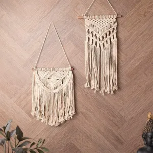 Hedy Macrame Wall Accent - Set Of Two