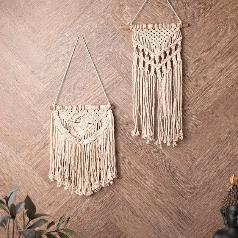Hedy Macrame Wall Accent - Set Of Two