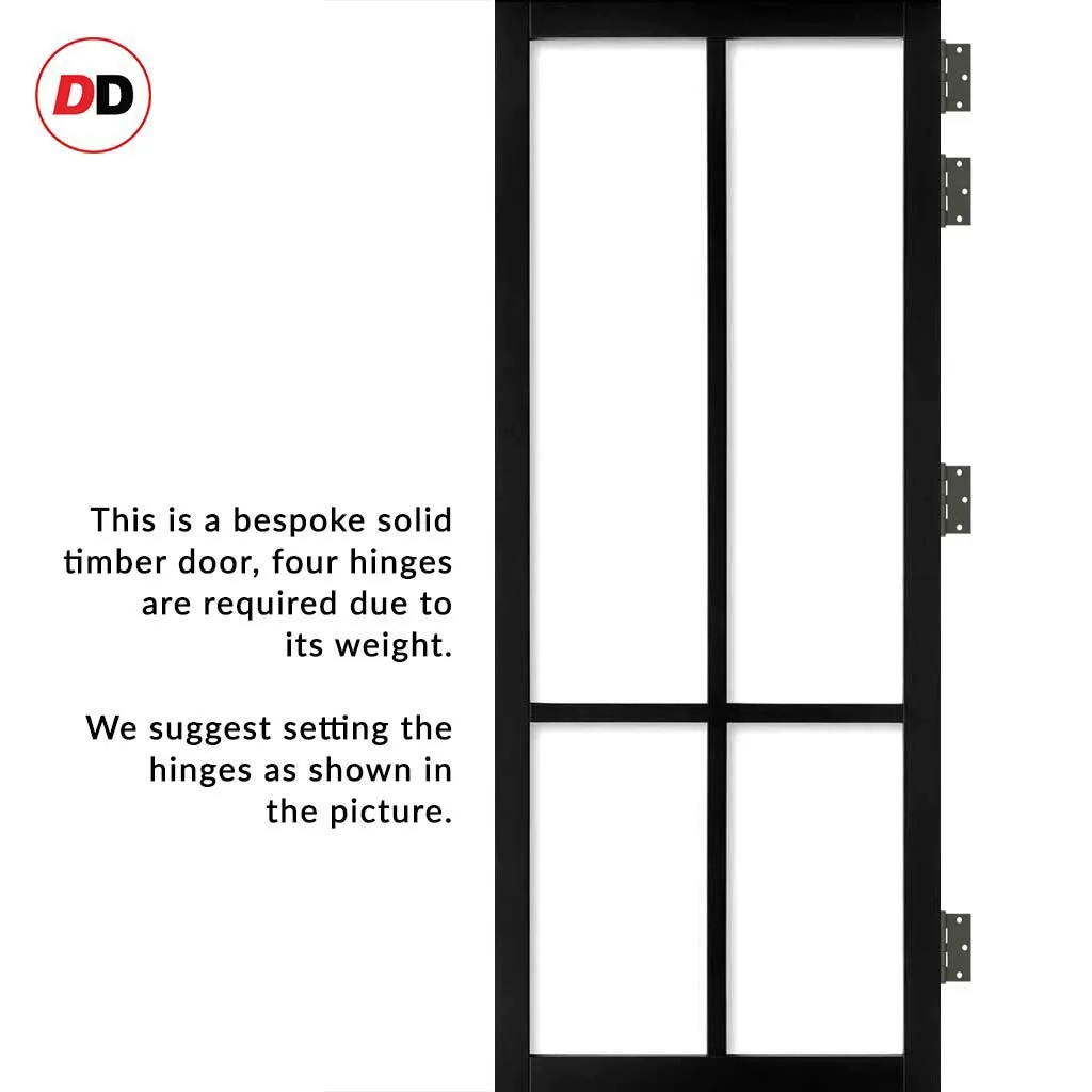 Room Divider - Handmade Eco-Urban® Bronx with Two Sides DD6315F - Frosted Glass - Premium Primed - Colour & Size Options