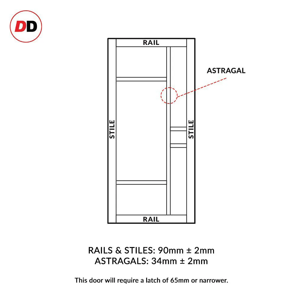 Room Divider - Handmade Eco-Urban® Isla with Two Sides DD6429F - Frosted Glass - Premium Primed - Colour & Size Options