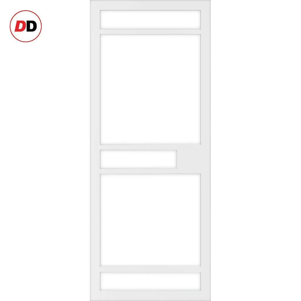 Room Divider - Handmade Eco-Urban® Sheffield with Two Sides DD6312F - Frosted Glass - Premium Primed - Colour & Size Options