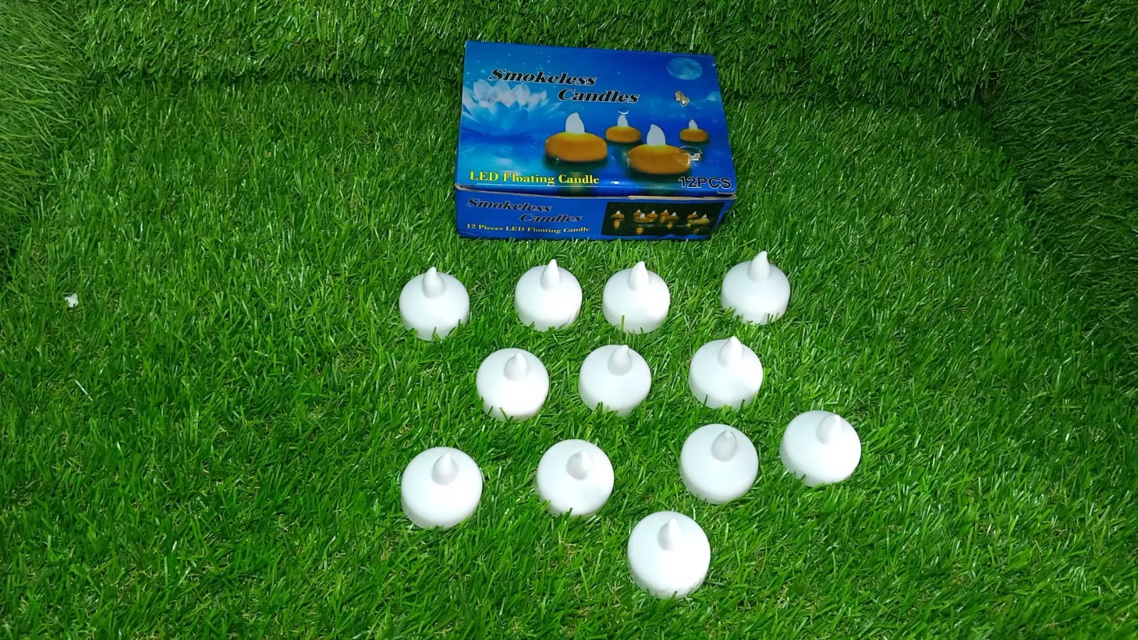 Set of 12 Flameless Floating Candles Battery Operated Tea Lights Tealight Candle - Decorative, Wedding.