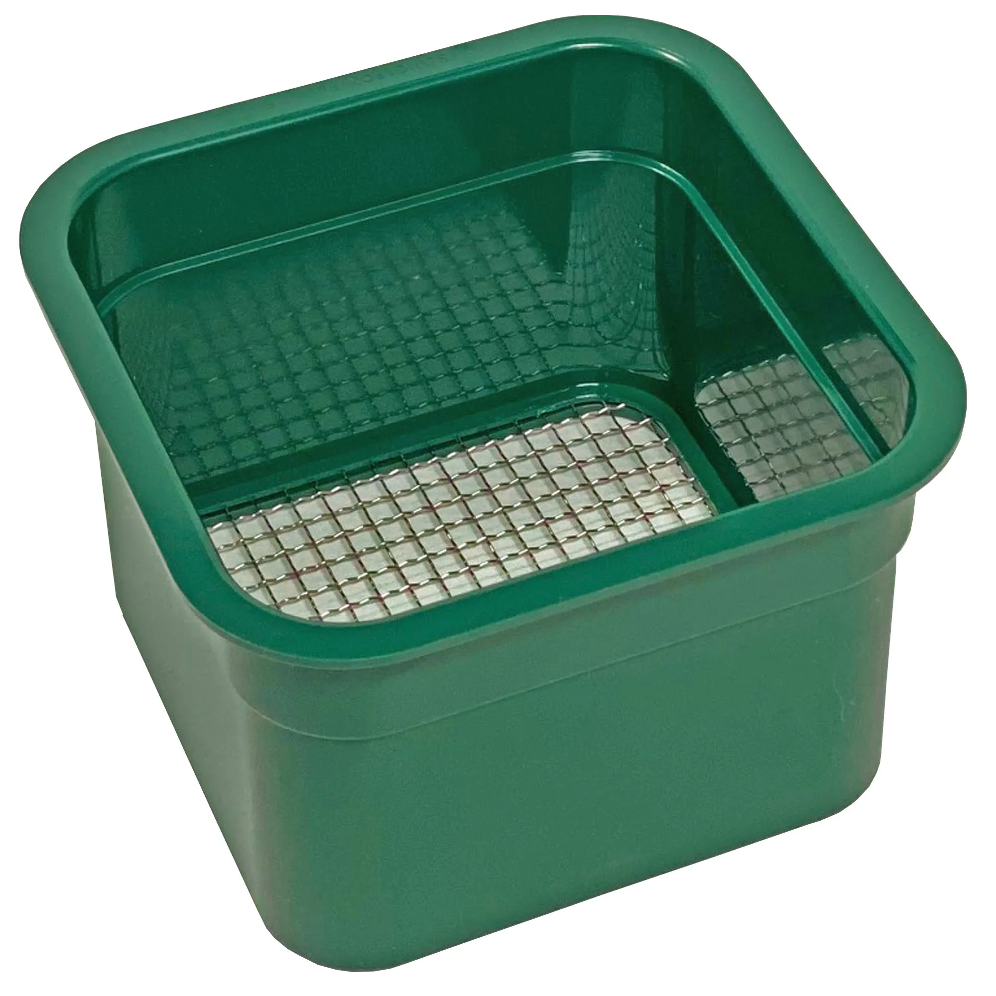 Sluice Fox 6 inch gold classifiers; set of four stacking sifting pans with stainless steel mesh strainers for gold panning; sharktootth and gem sifters; (Green)