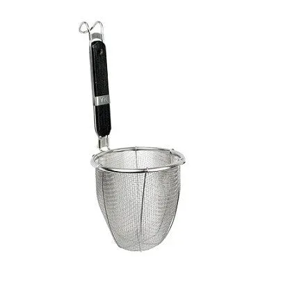 Thunder Group SLNS001 5 1/2" x 5 1/2" Noodle Skimmer with Flat Wood Handle