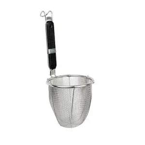 Thunder Group SLNS001 5 1/2" x 5 1/2" Noodle Skimmer with Flat Wood Handle