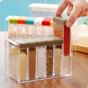 Transparent Storage Jars 6 pcs Set