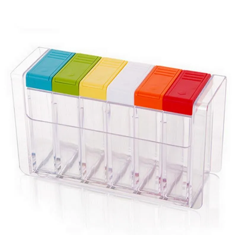 Transparent Storage Jars 6 pcs Set