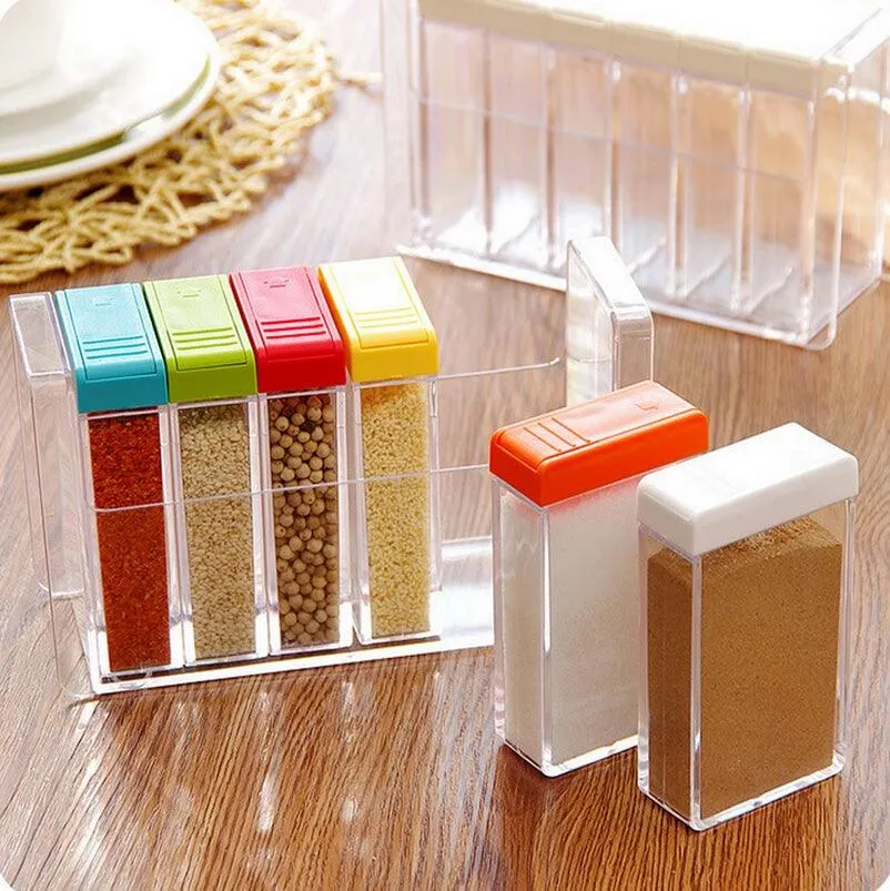 Transparent Storage Jars 6 pcs Set