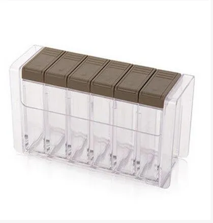 Transparent Storage Jars 6 pcs Set
