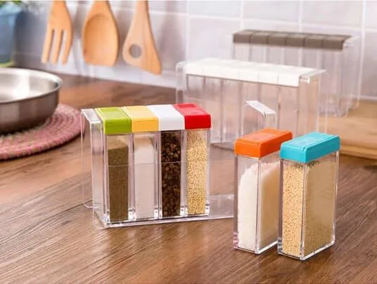 Transparent Storage Jars 6 pcs Set