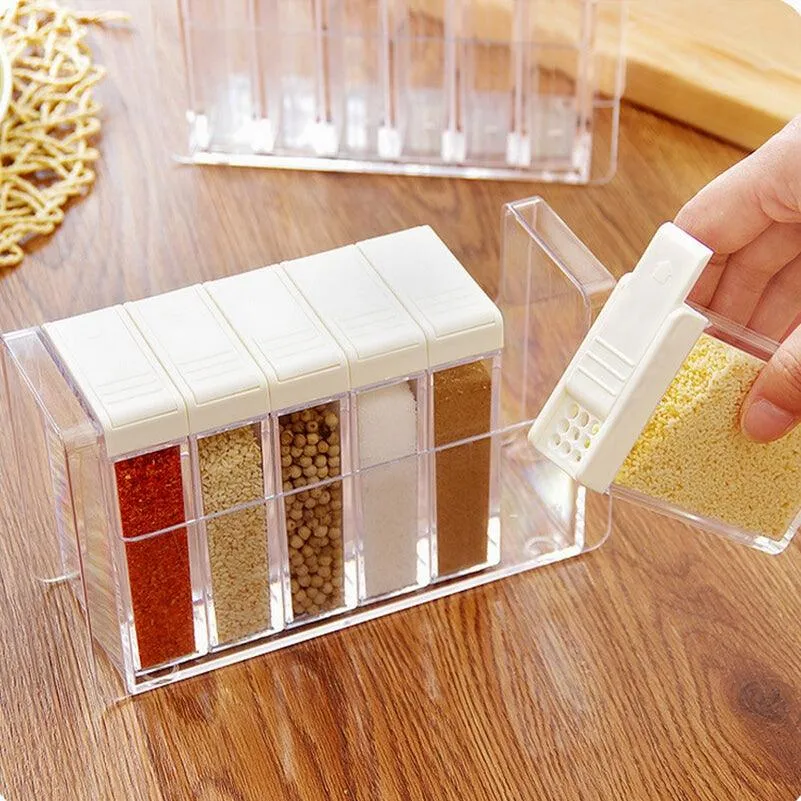 Transparent Storage Jars 6 pcs Set