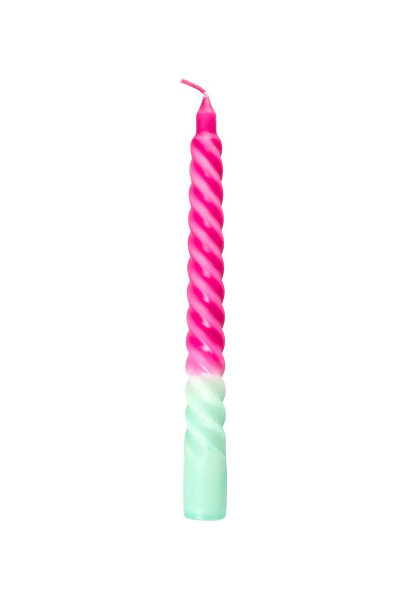 Twisted Two Tone Candle - Bright