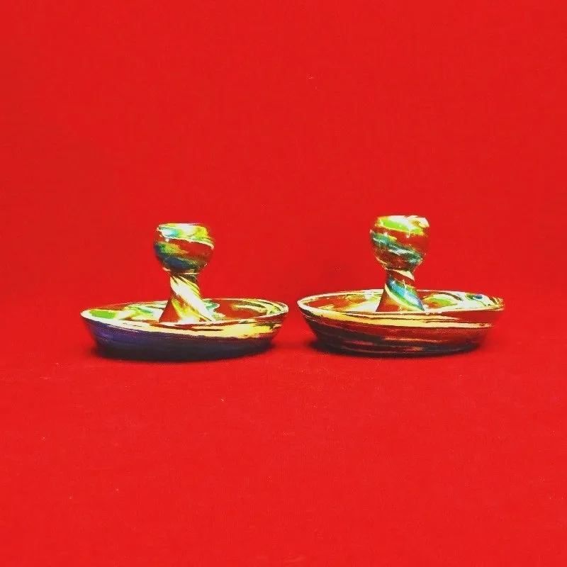 Two Desert Sands Pottery Candleholders