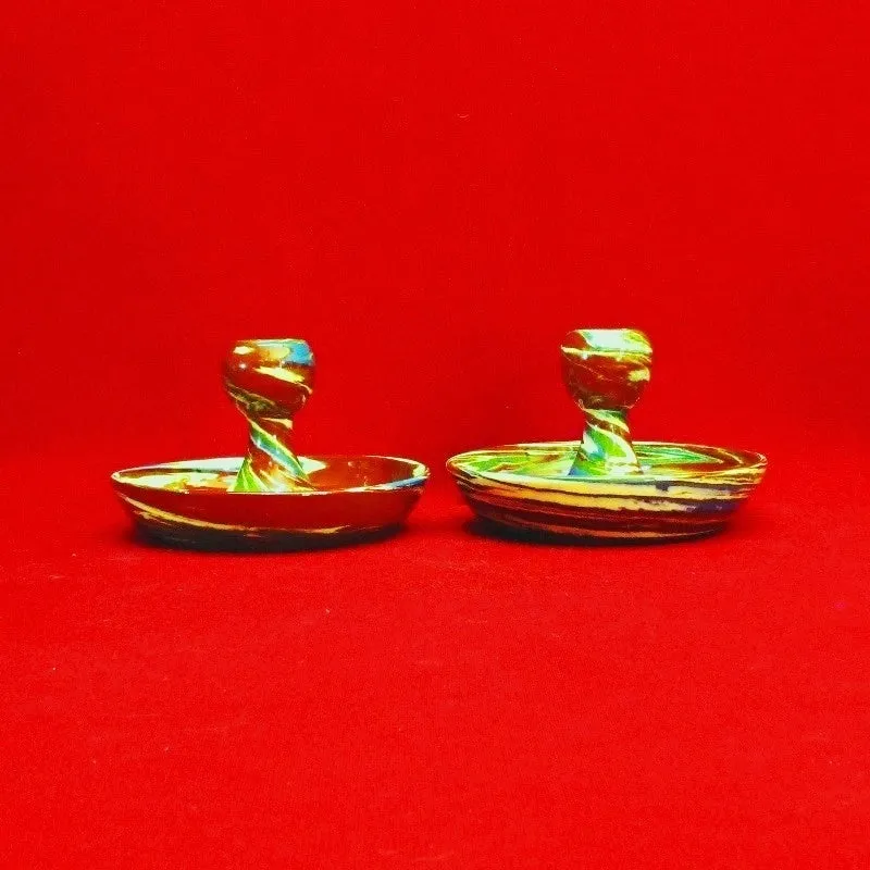 Two Desert Sands Pottery Candleholders