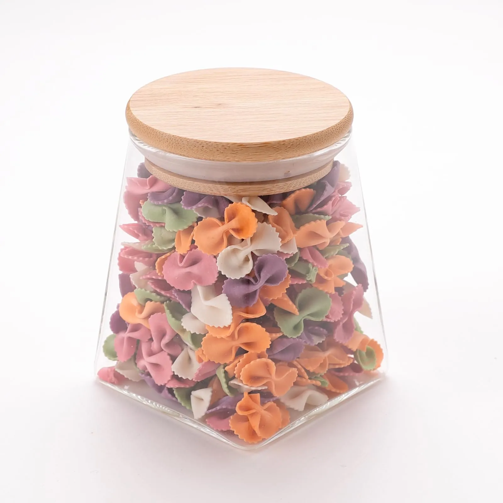 USHA SHRIRAM Borosilicate Containers With Wooden Lid (360ml - 2Pcs) | Small Glass Container Jar For Kitchen Storage | Microwave Safe | Kitchen Containers Box With Air Tight Lid | Kitchen Organisers