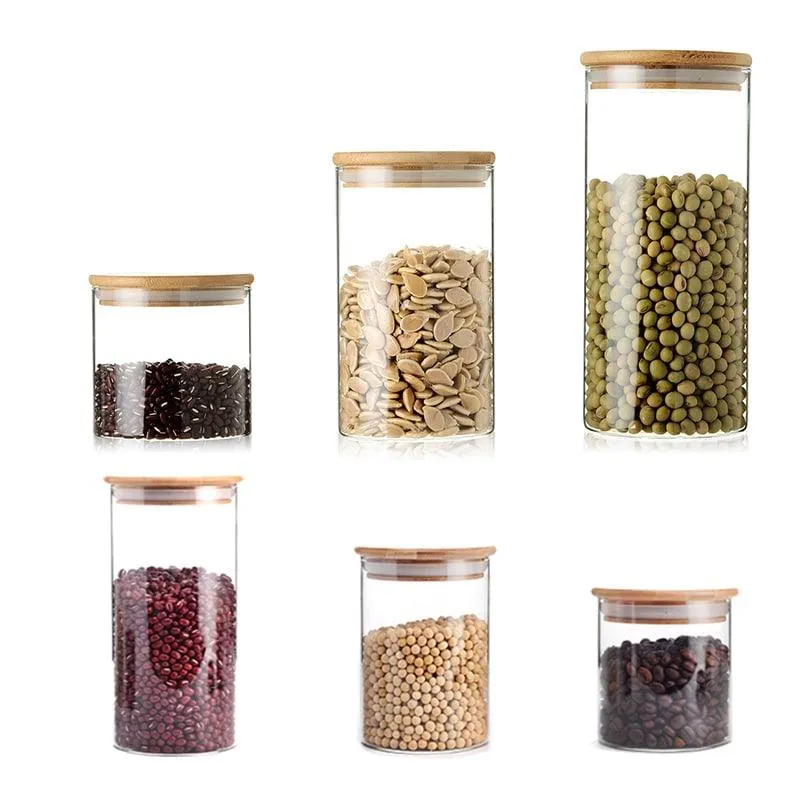 Vacuum Glass Storage Jars for Kitchen
