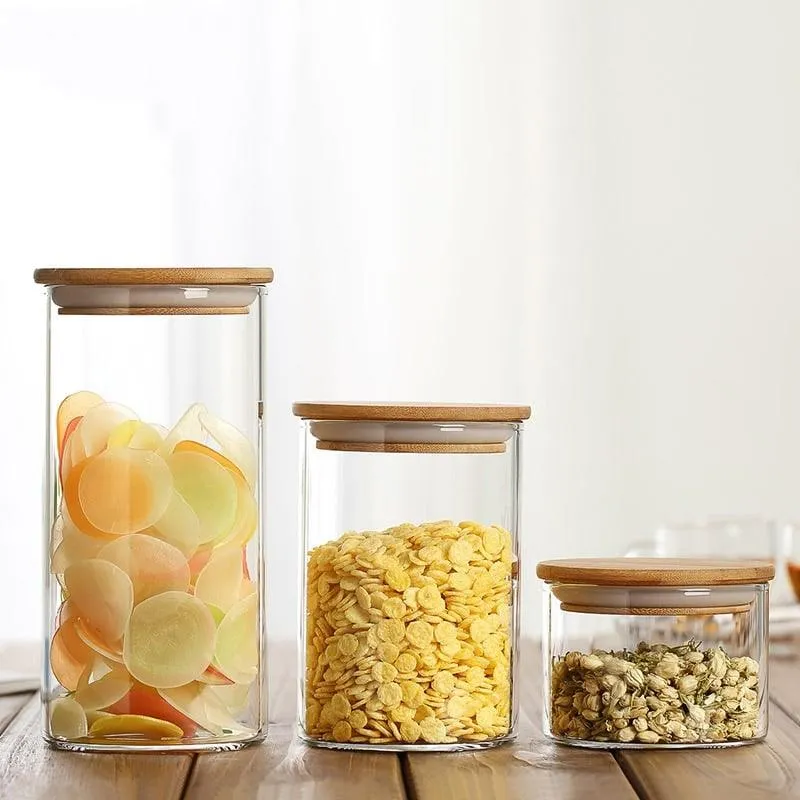 Vacuum Glass Storage Jars for Kitchen